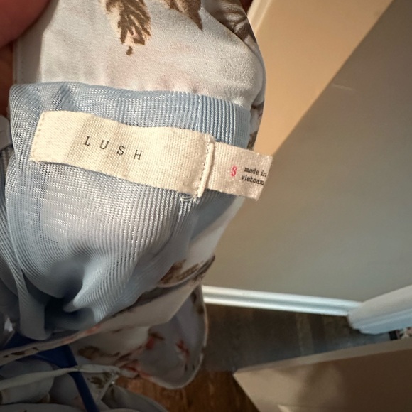 Lush Light Blue Floral Dress - Picture 2 of 3